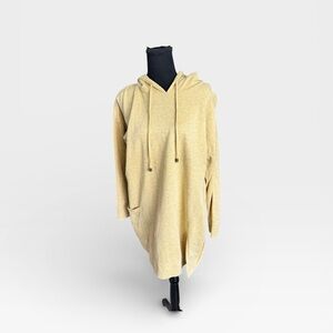 Soft Surroundings XL Hooded Tunic Sweatshirt Dress Cozy Luxe Loungewear H32